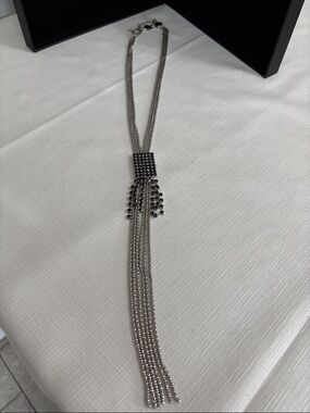 Silver-Tone Multi-Strand Tassel Necklace - Women Jewelry